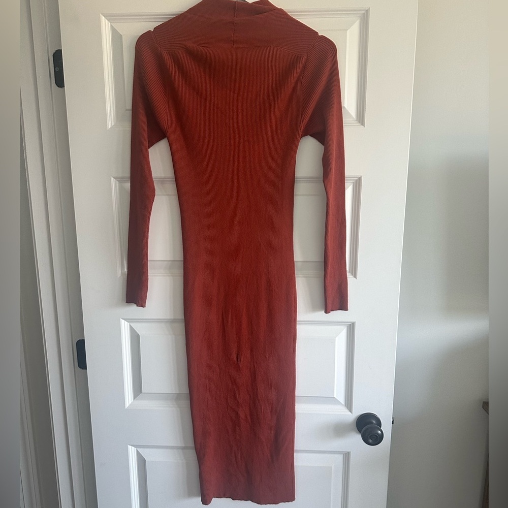 ALLSAINTS Rea Ribbed Midi Dress - Picture 7 of 13